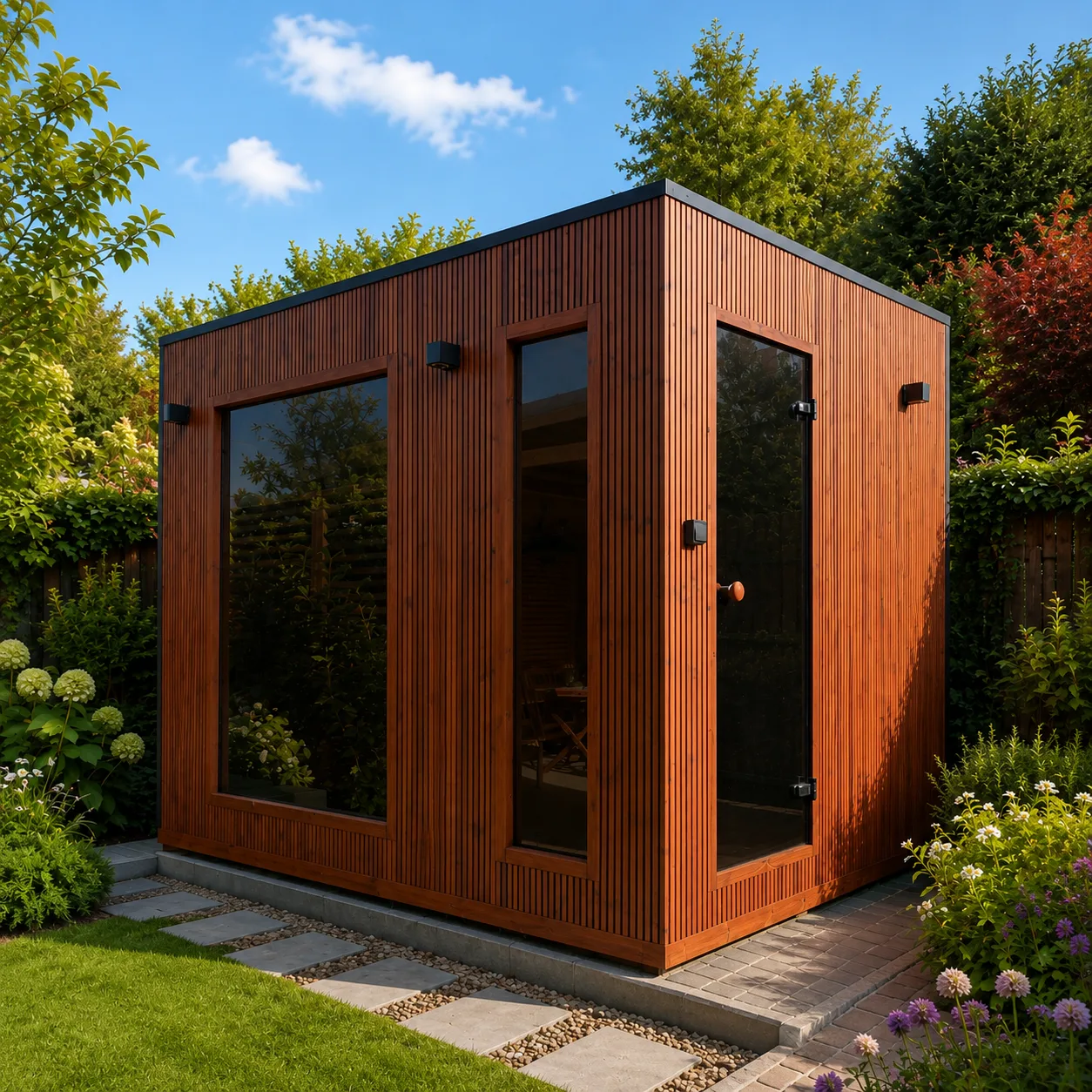 Premium-Gartensauna Thermoholz — Ansicht 4